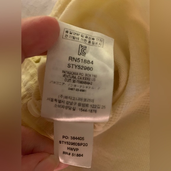 Patagonia AC Butter Yellow and White Plaid Short Sleeve Button Up M - Picture 11 of 12